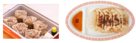 シウマイと餃子の画像